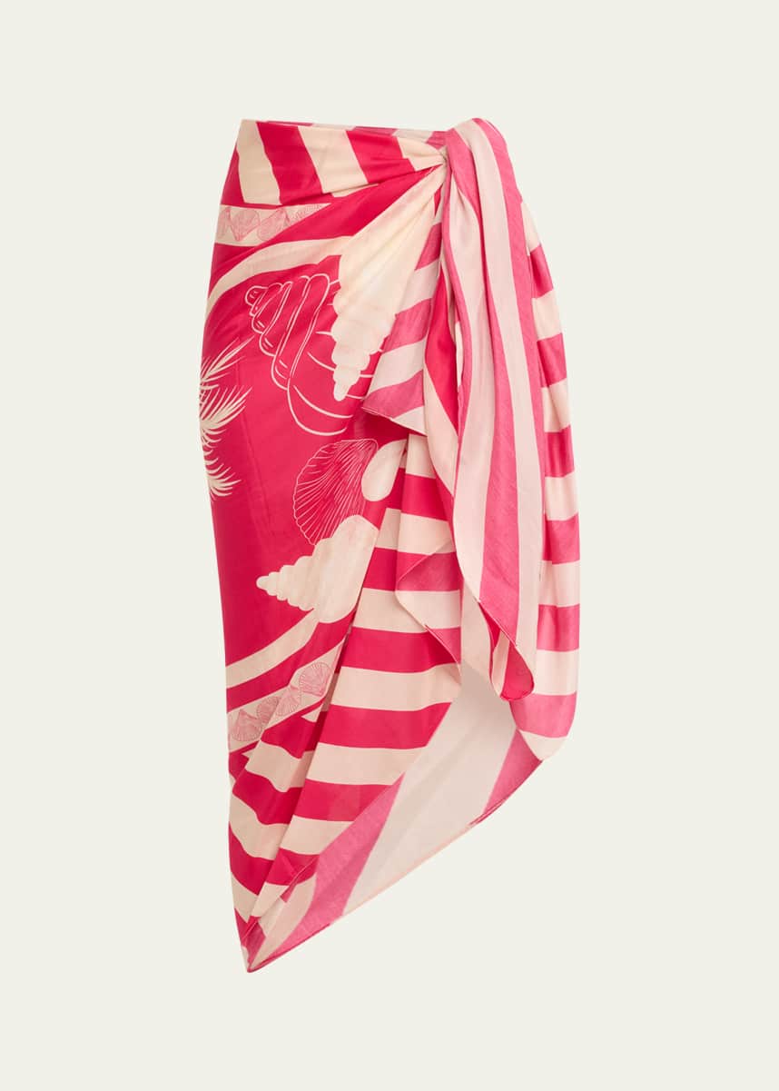 Verandah Parra Stripe Pareo Coverup