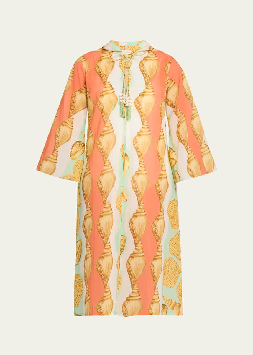 Verandah Shell Stripe Villa Hooded Coverup
