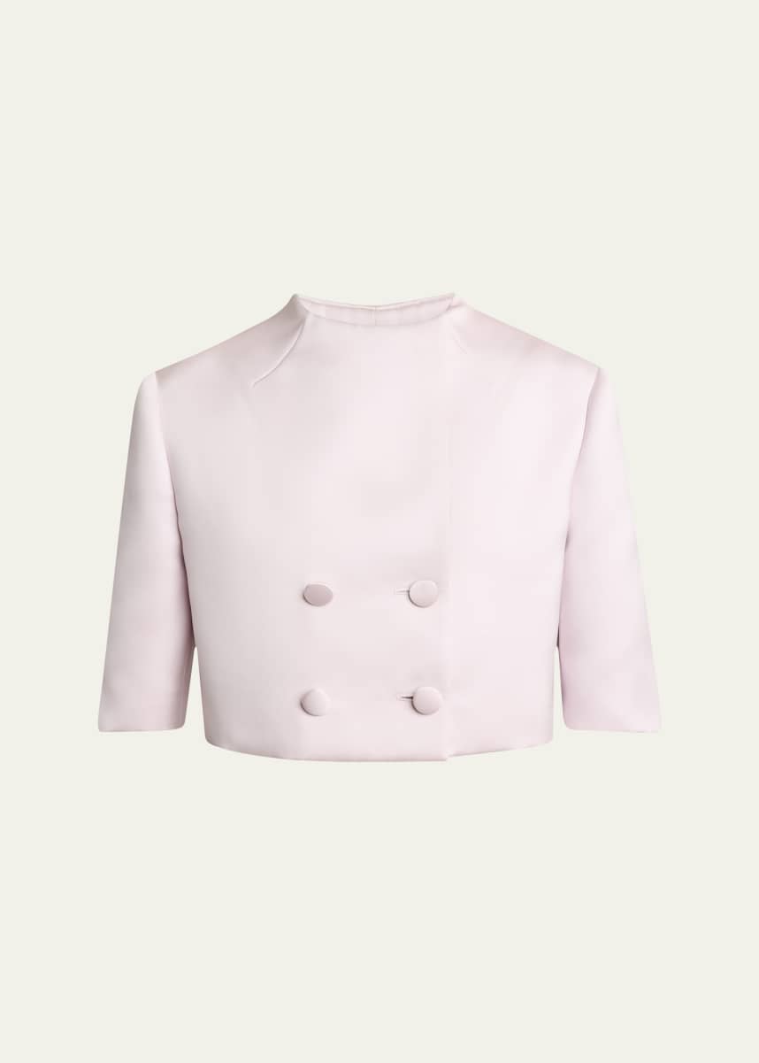 Givenchy Double-Breasted Satin Bolero