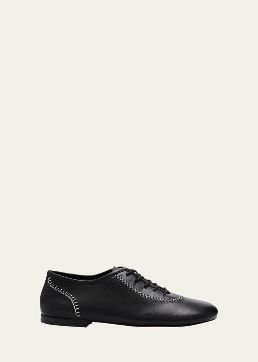 Wales Bonner Lambskin Stitch Lace-Up Loafers