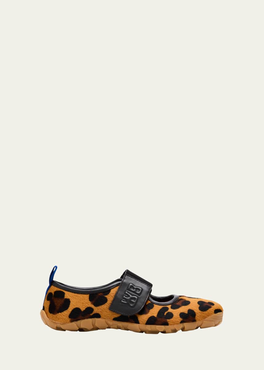 Wales Bonner Leopard Mary Jane Ballerina Sneakers