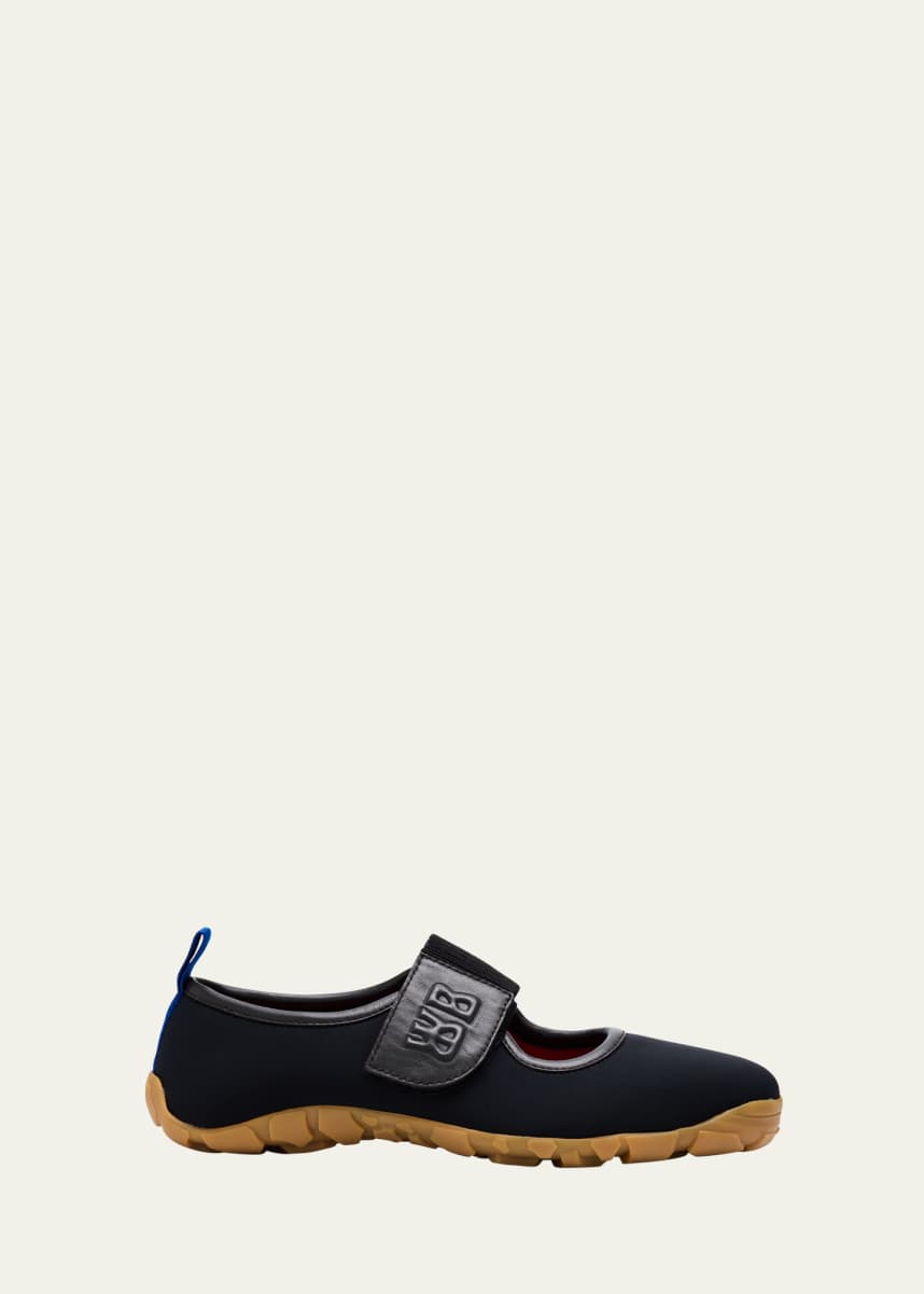 Wales Bonner Fabric Mary Jane Grip Sneakers