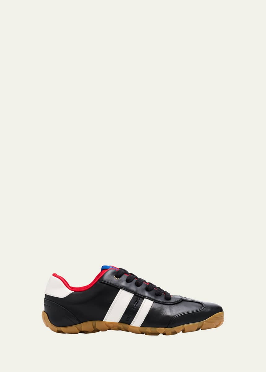 Wales Bonner Bicolor Leather Lace-Up Sneakers
