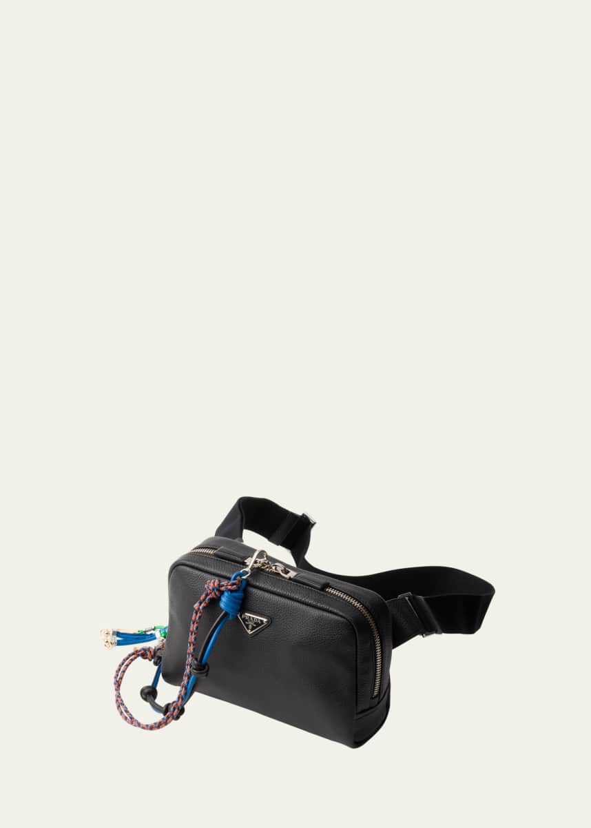 Prada Men's Vitello Daino Leather Belt Bag