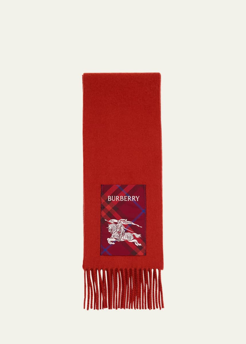 Burberry Men's Cashmere EKD Label Scarf