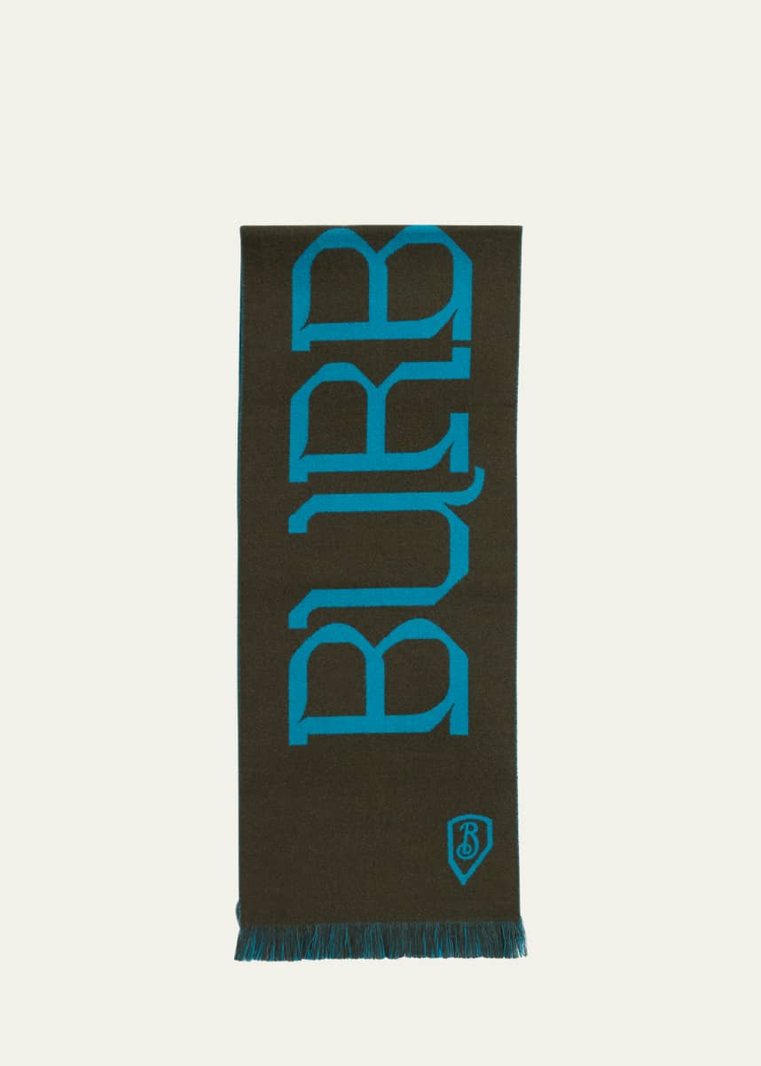 Burberry Men's Wool Logo Scarf