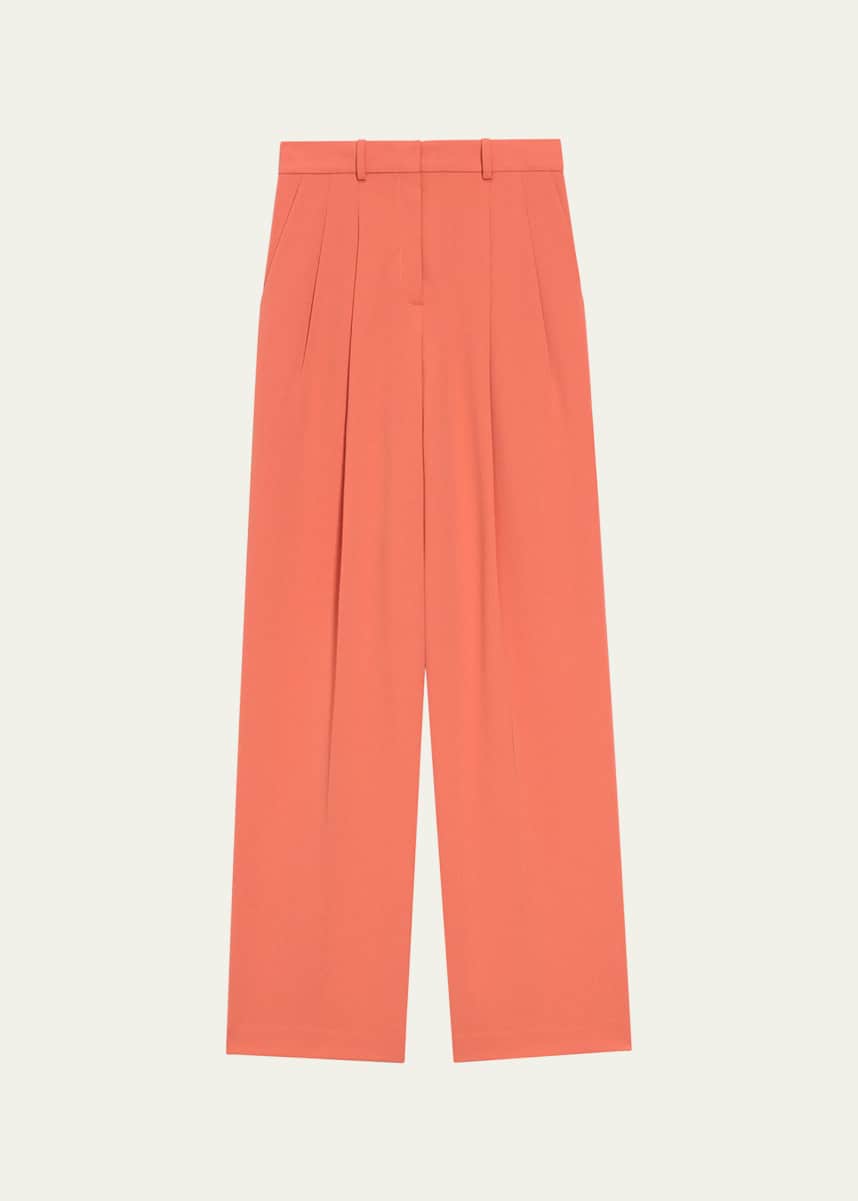 Theory Crepe Double Pleated Pants