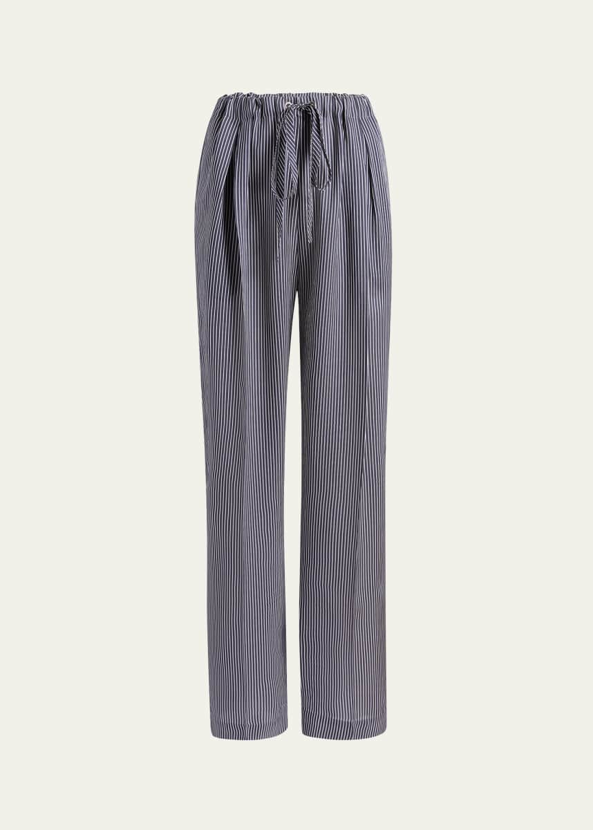 Khaite Trenton Stripe Drawstring Pants