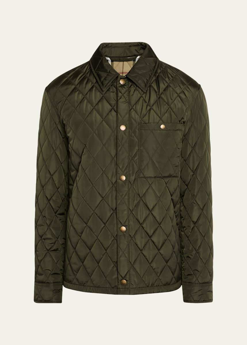 Burberry Men's Diamond Quilted Overshirt
