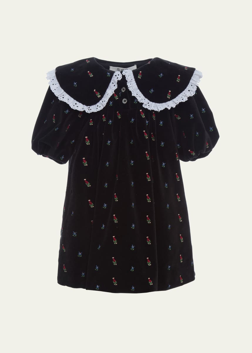 Sea Girl's Michelle Floral Embroidered Dress, Size 2-14
