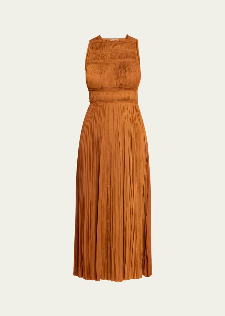 Ulla Johnson Elle Pleated Sleeveless Dress