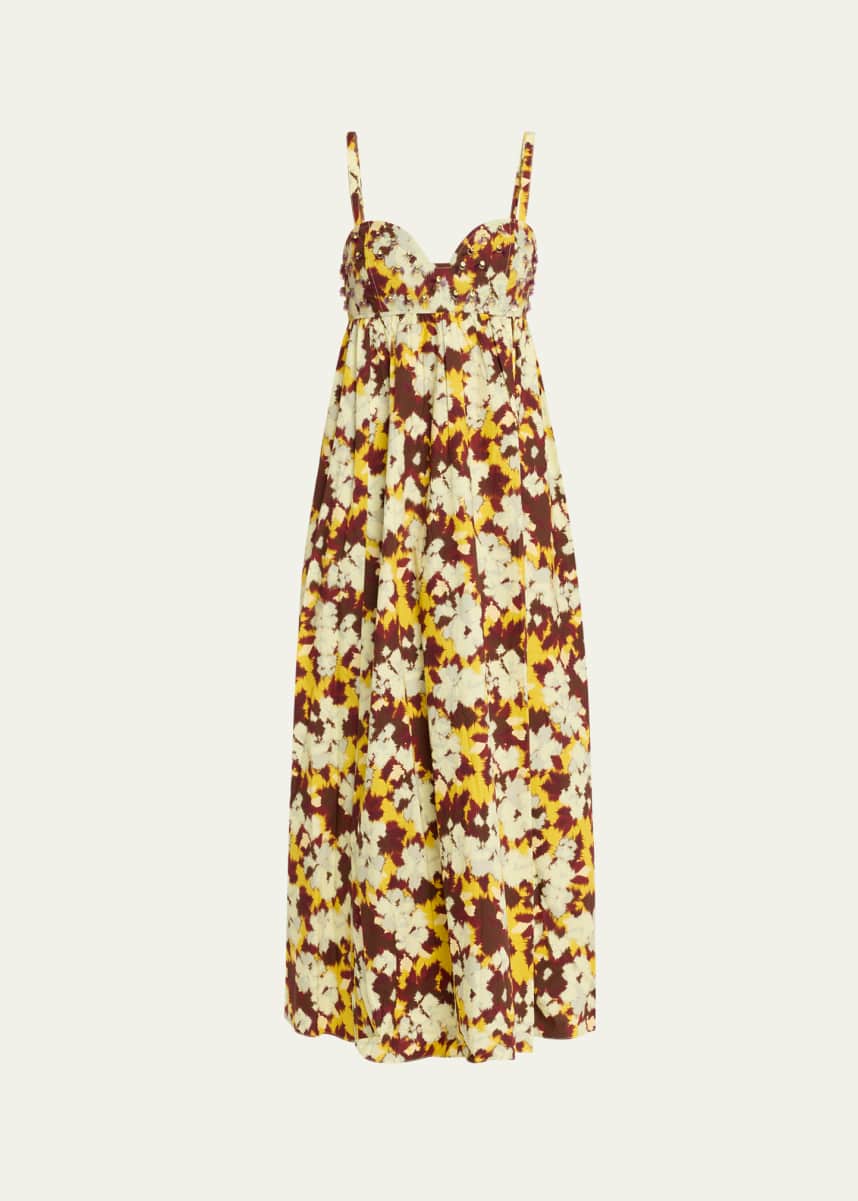 Ulla Johnson Harlan Embellished Empire-Waist Dress