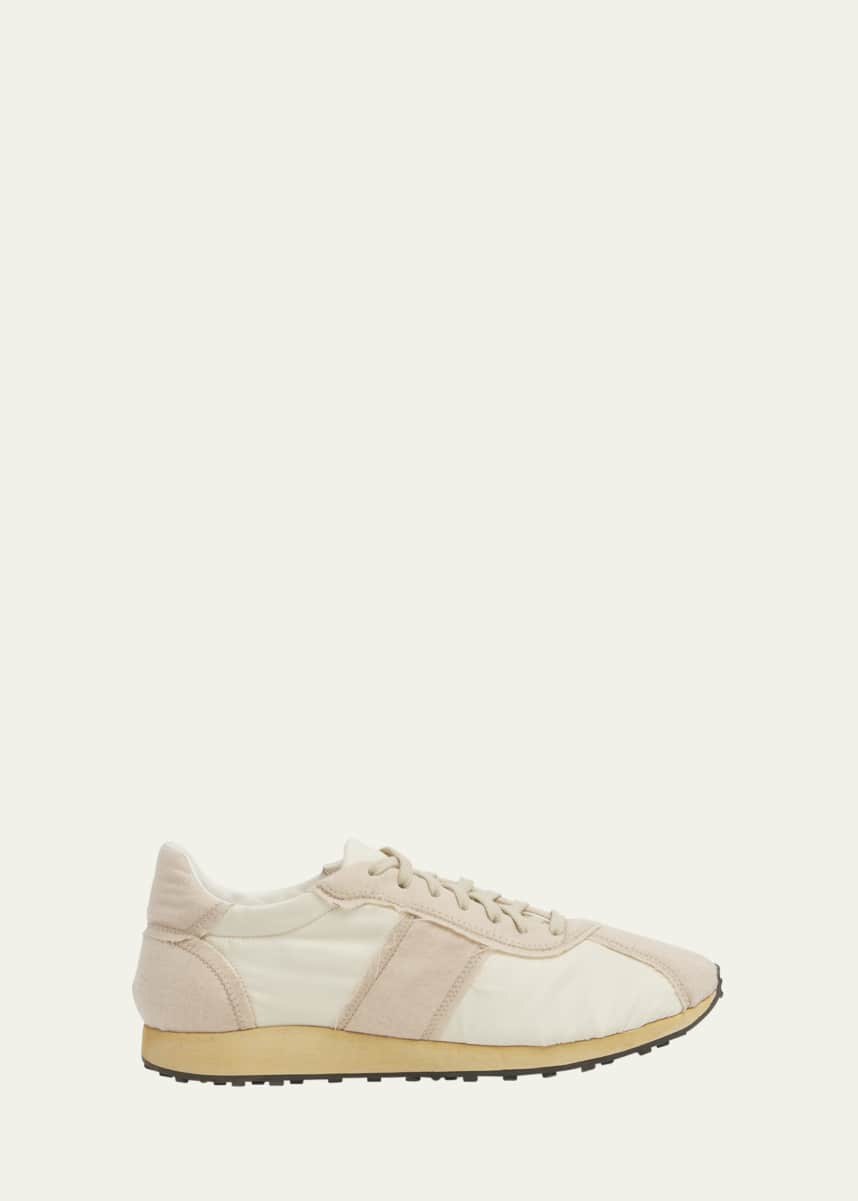 THE ROW Mica Distressed Lace-Up Sneakers