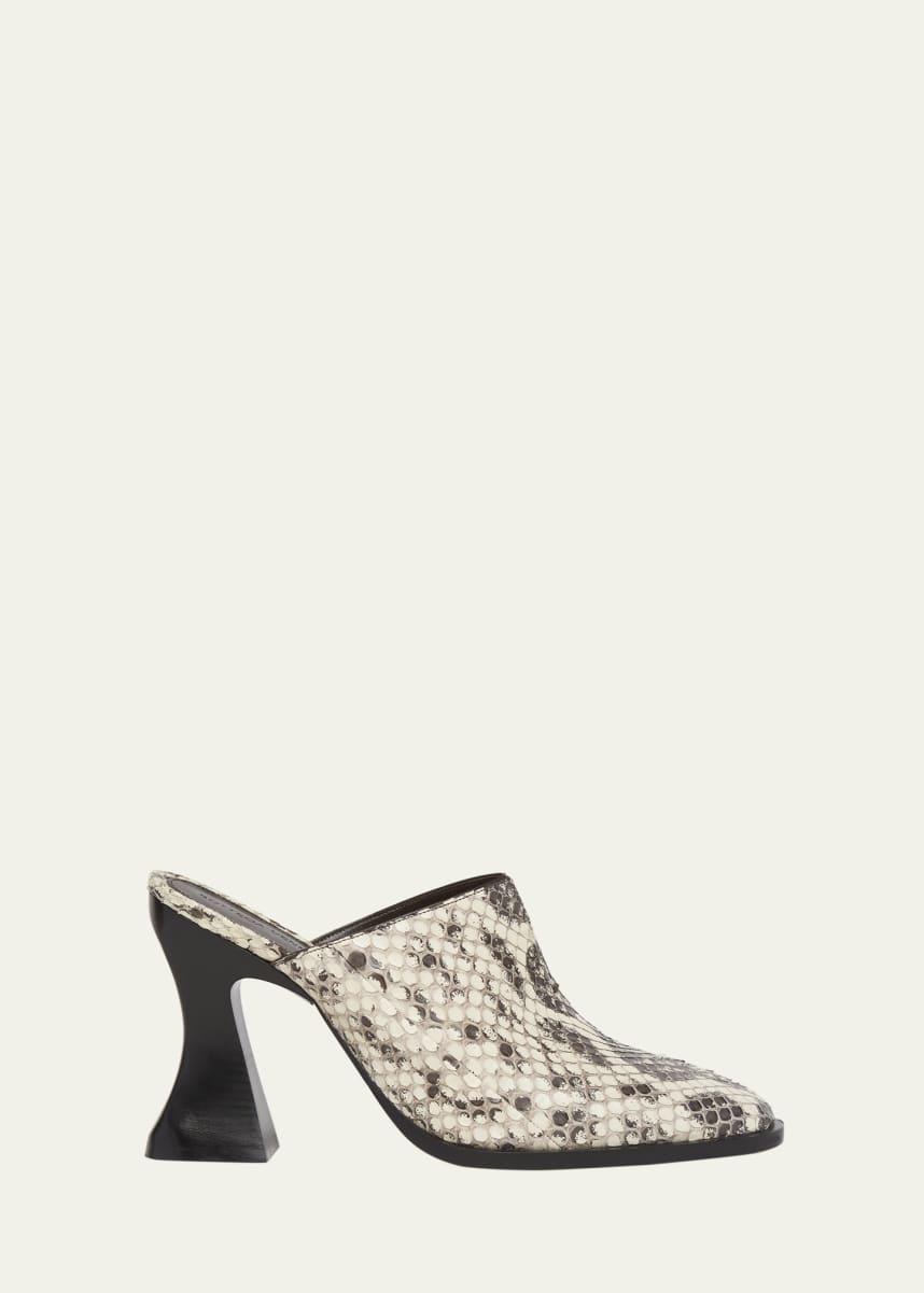Bottega Veneta Cha Cha Anaconda Snakeskin Mules