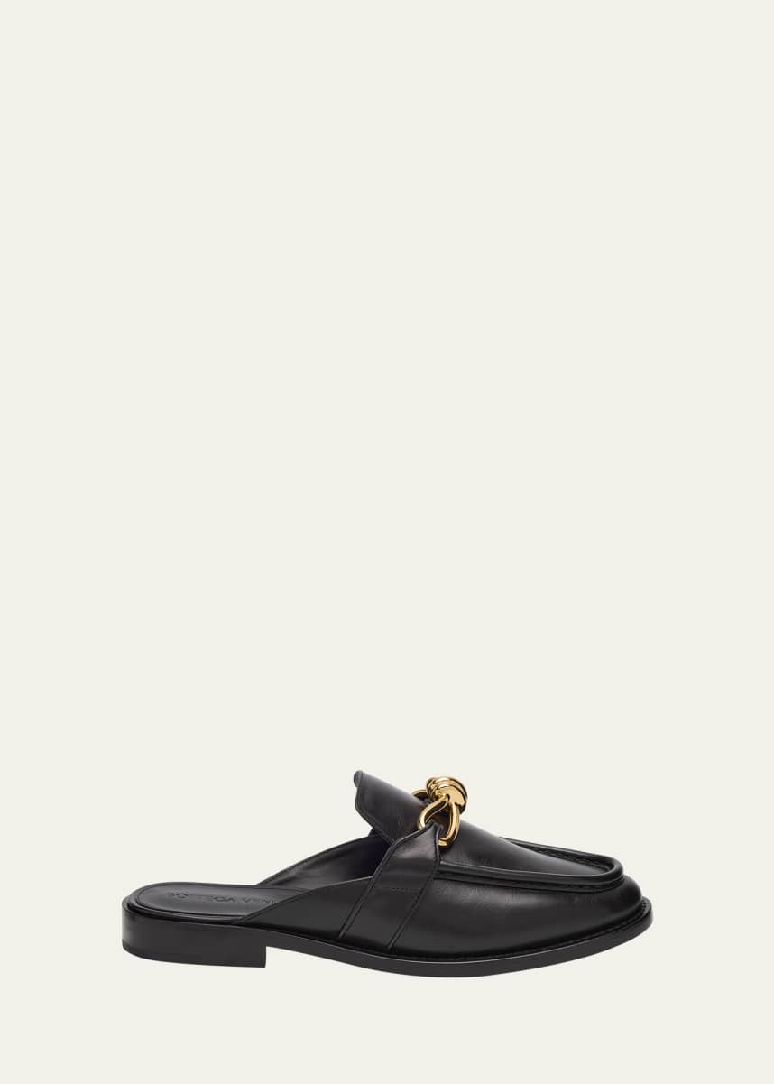 Bottega Veneta Astaire Knot Leather Loafer Mules