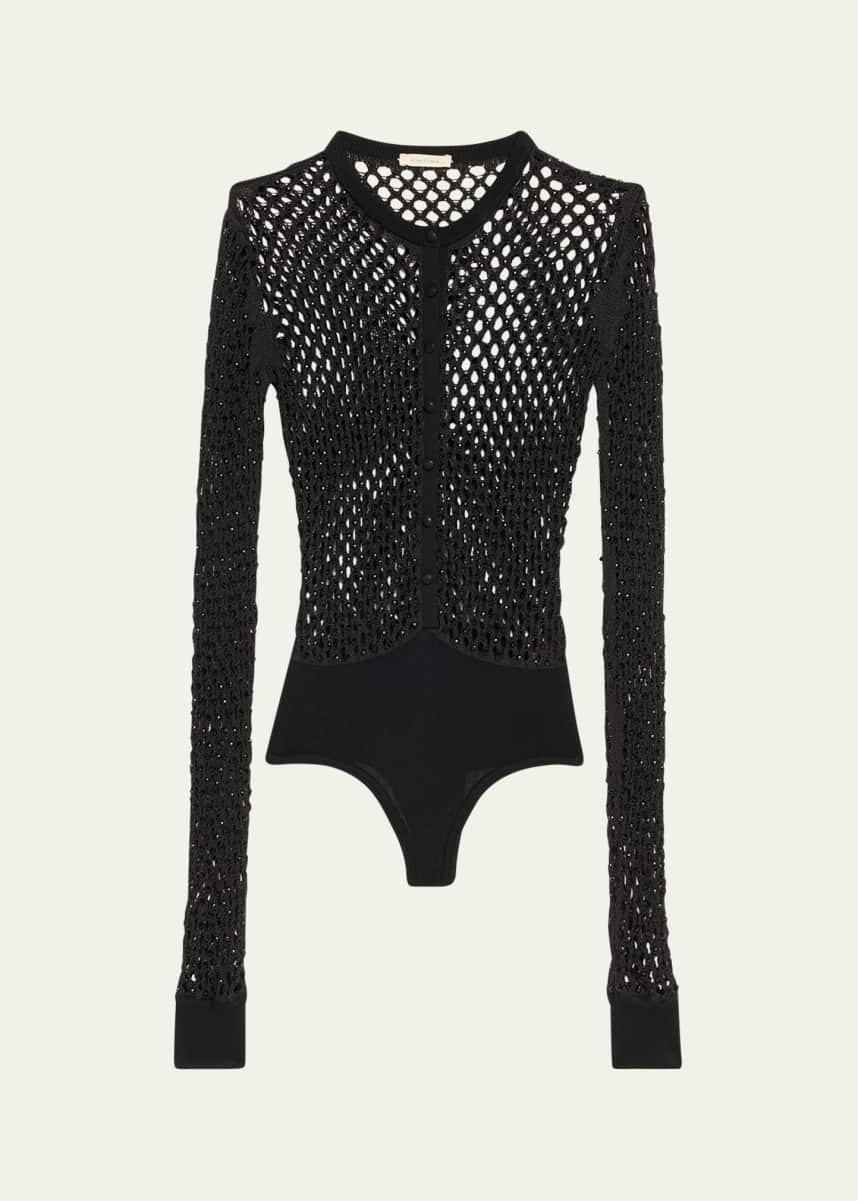 Diotima Zora Crystal Mesh Bodysuit