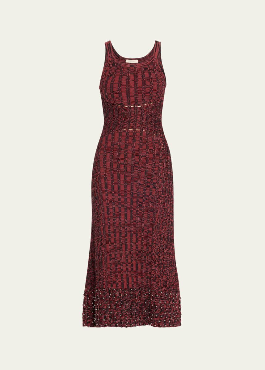 Diotima Samedi Rib Two-Tone Studded Dress