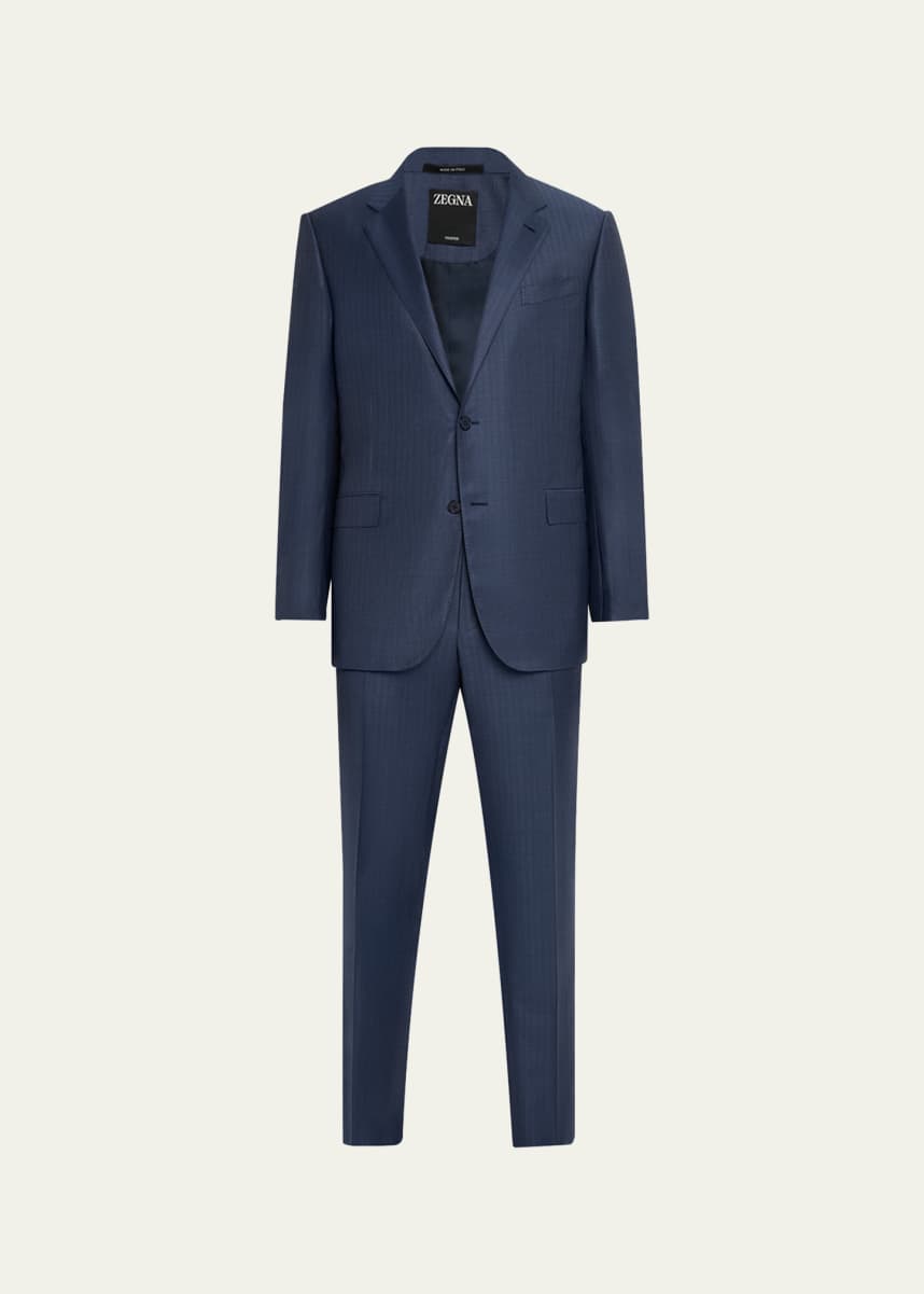 ZEGNA Men's Wool Pinstripe Suit