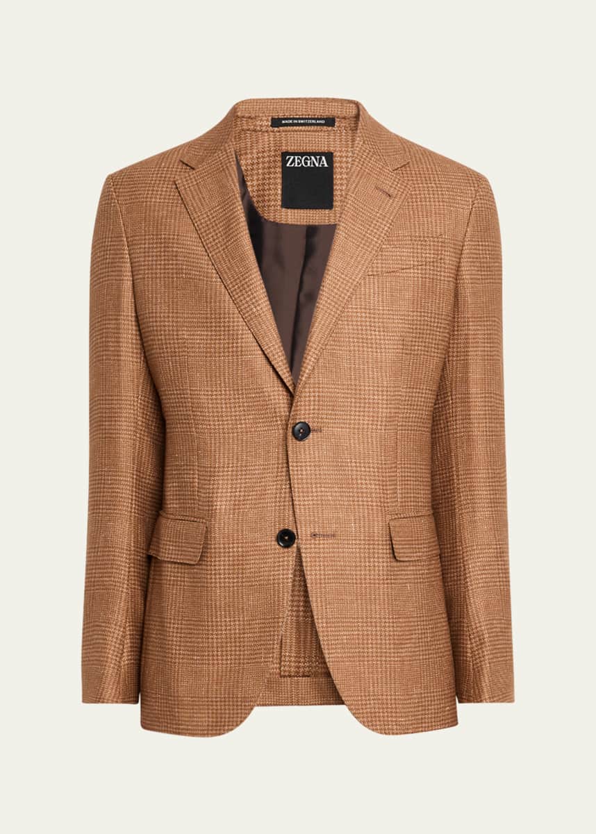 ZEGNA Men's Prince of Wales Sport Coat
