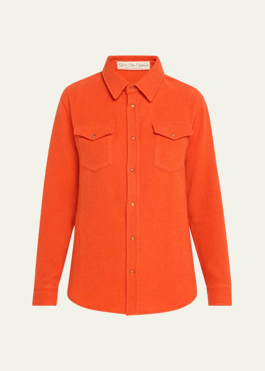 God's True Cashmere Fire Solid Cashmere Shirt
