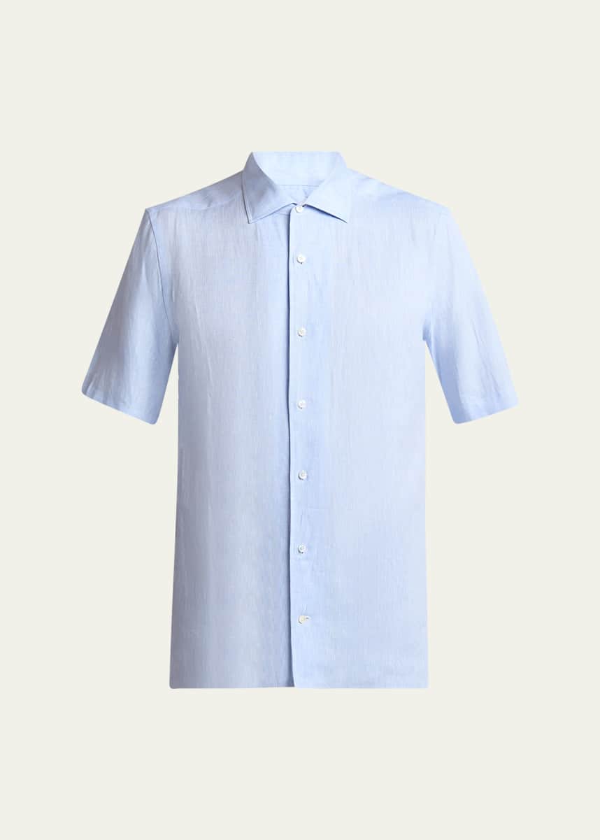 ZEGNA Men's Oasi Lino Sport Shirt