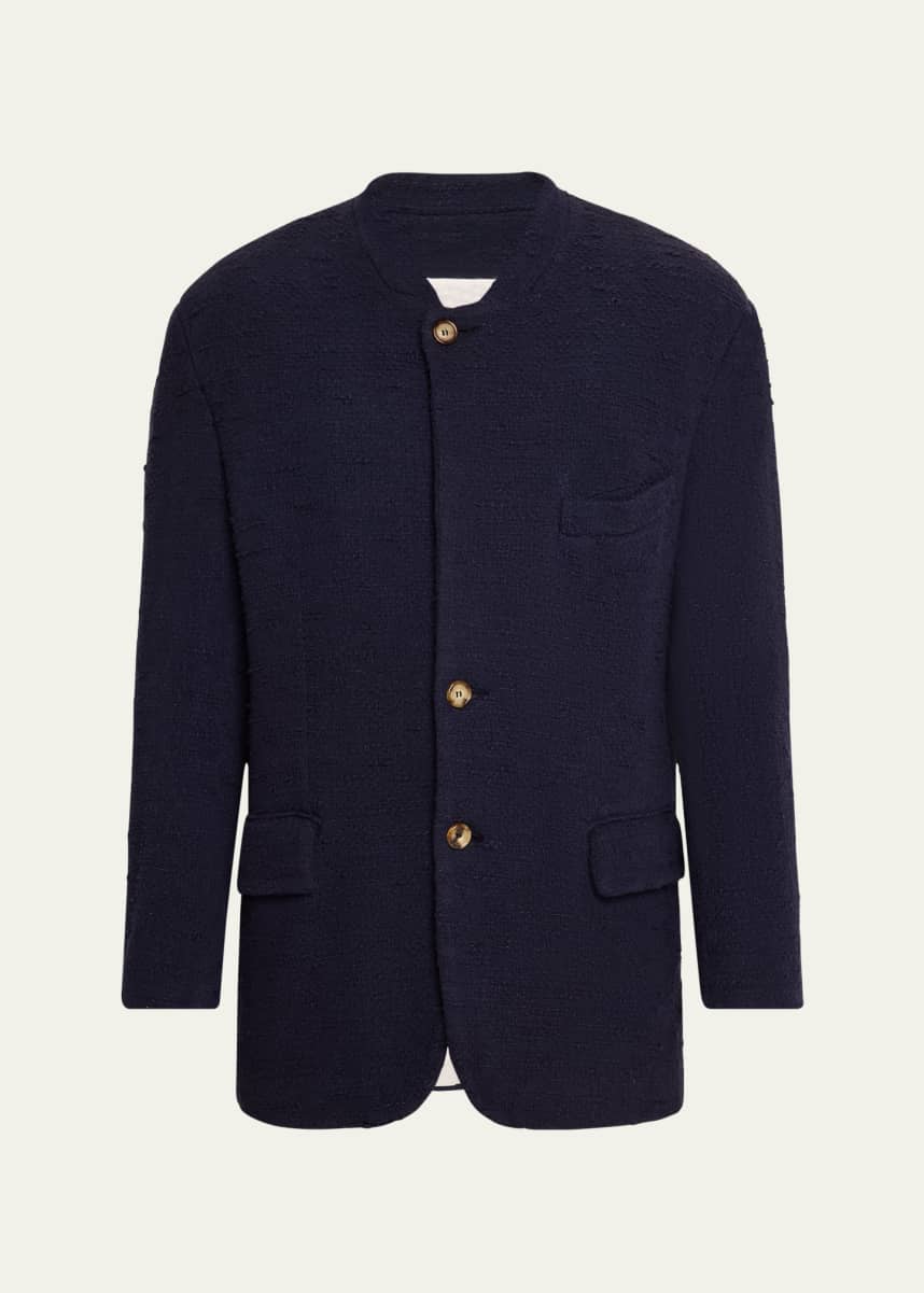 Magliano Men's Boucle Lapelless Sport Coat