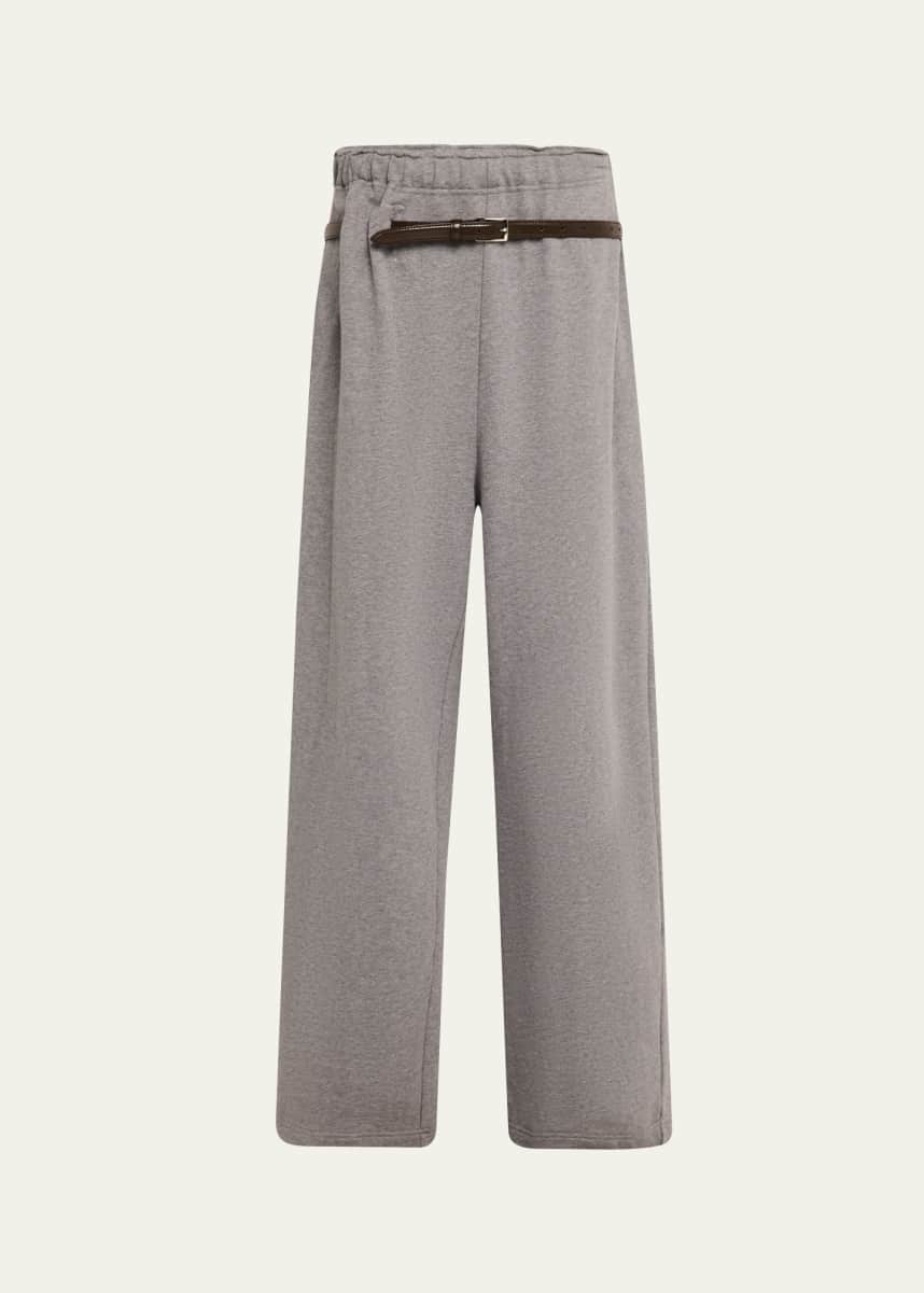 Magliano Men's Terry Sweatpants with Leather Belt