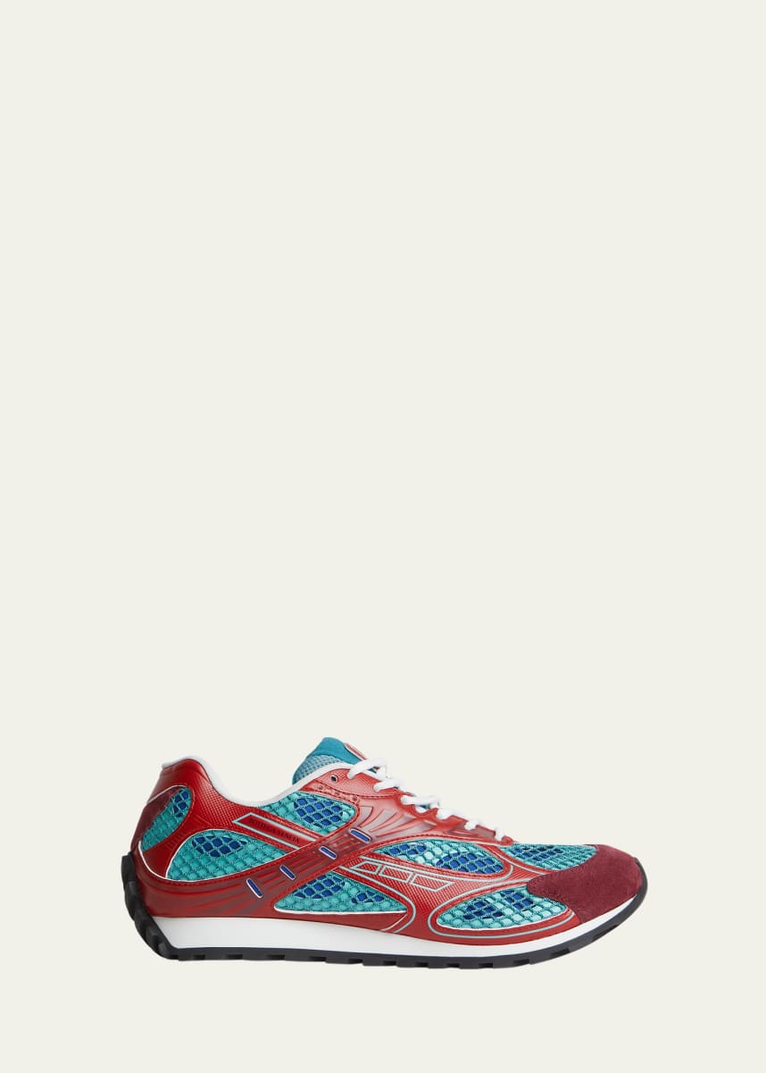 Bottega Veneta Men's Orbit Technical Fishnet Runner Sneakers