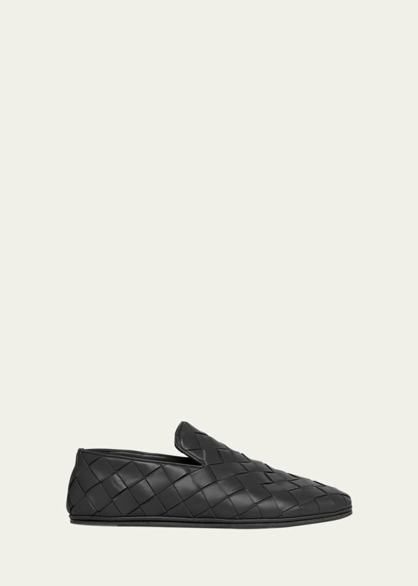 Bottega Veneta Men's Sunday Napa Intrecciato Slippers