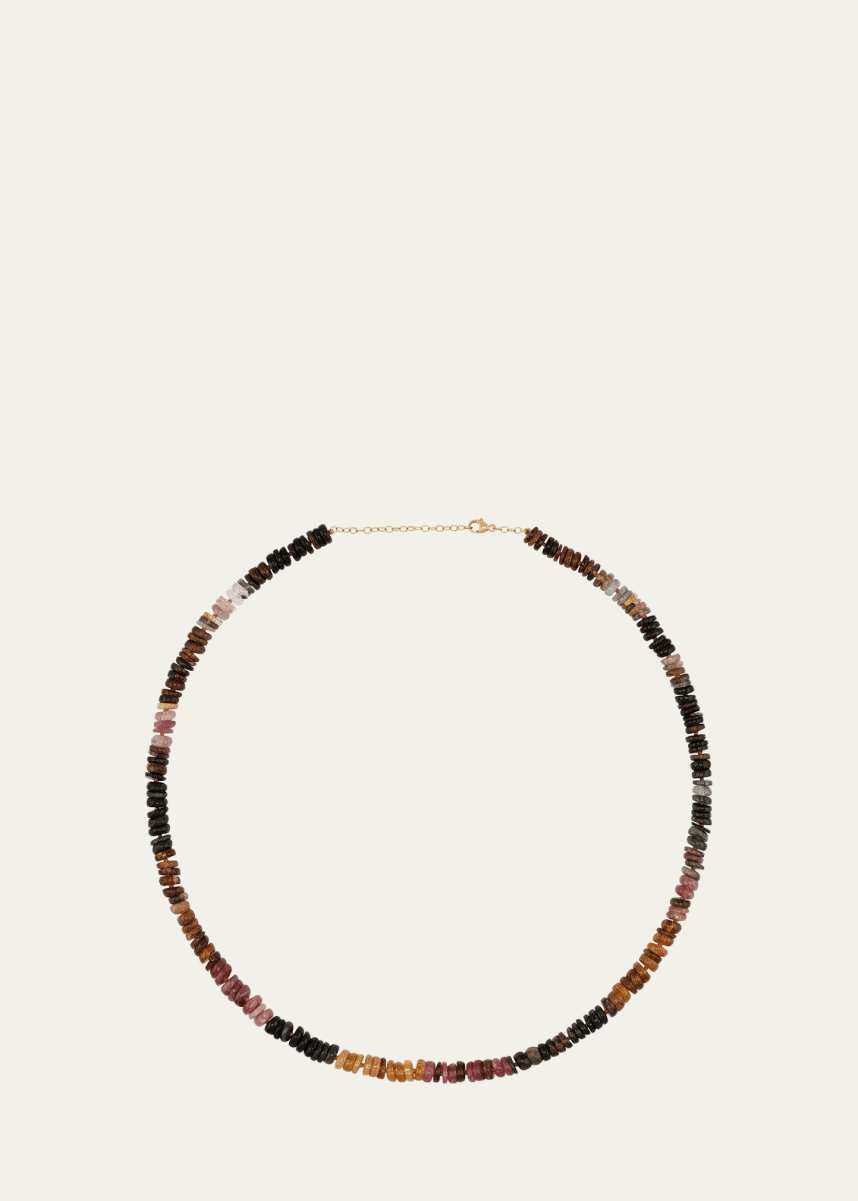 JIA JIA Watermelon Tourmaline Fancy-Cut Beaded Necklace, 16-18"L