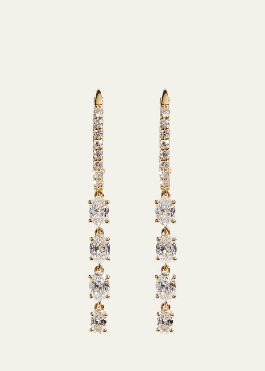 Kendall Row 14K Yellow Gold Lab Grown Diamond Huggie Drop Earrings