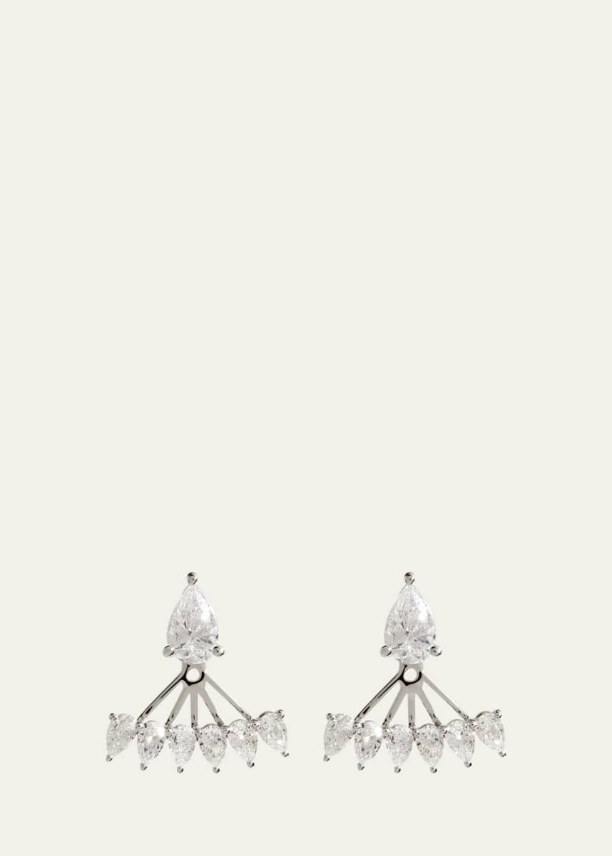 Kendall Row 14K White Gold Pear Lab Grown Diamond Earring Jackets