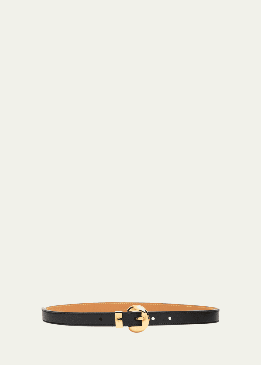Loewe Pebble Leather Skinny Belt