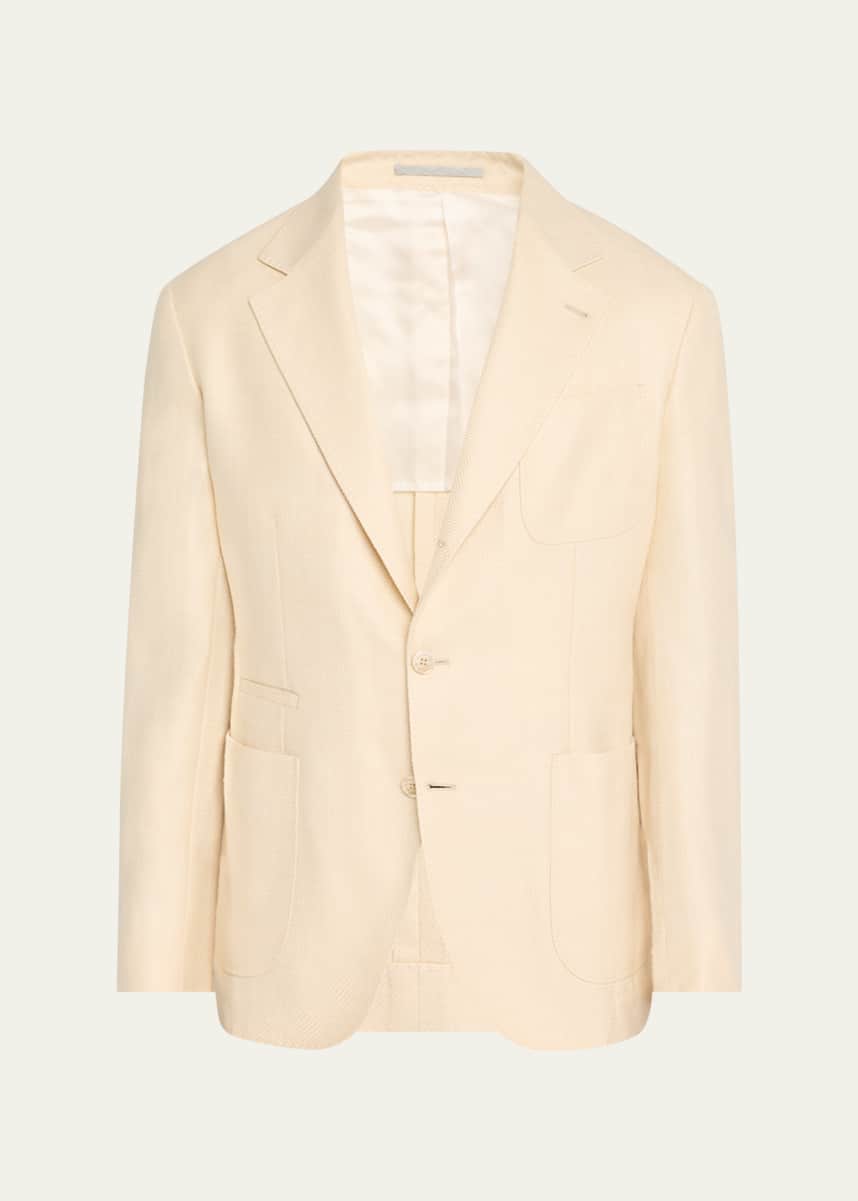Brunello Cucinelli Men's Resca Textured Solid Sport Coat