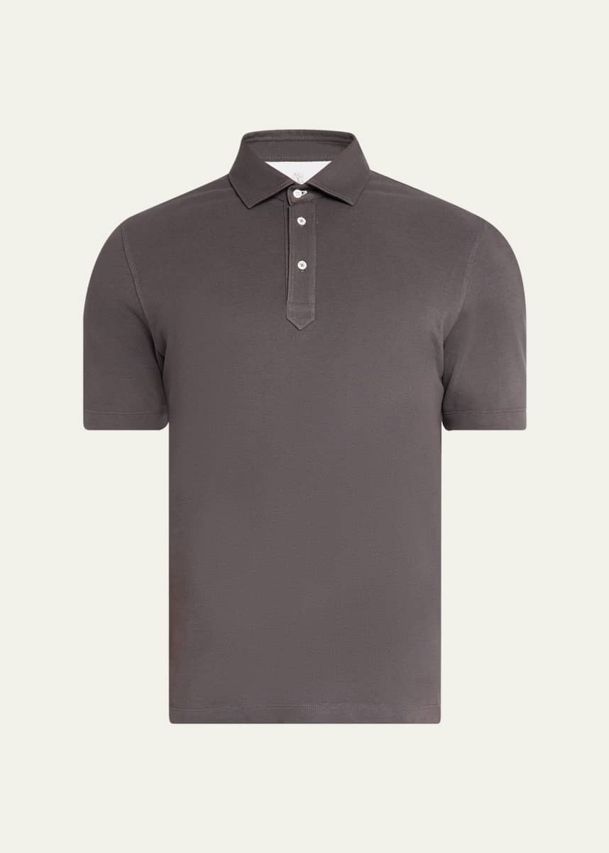 Brunello Cucinelli Men's Slim Cotton Polo Shirt