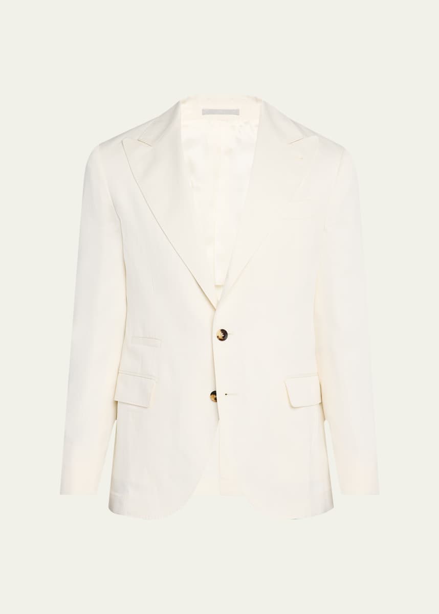 Brunello Cucinelli Men's Silk and Linen Gabardine Sport Coat