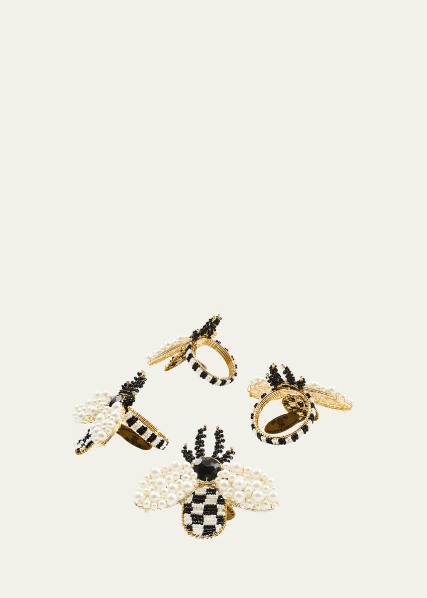 MacKenzie-Childs Bee Napkin Rings, Set of 4