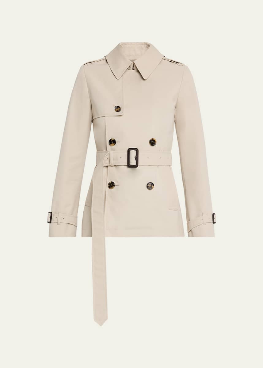Burberry Belted Short Trench-Coat
