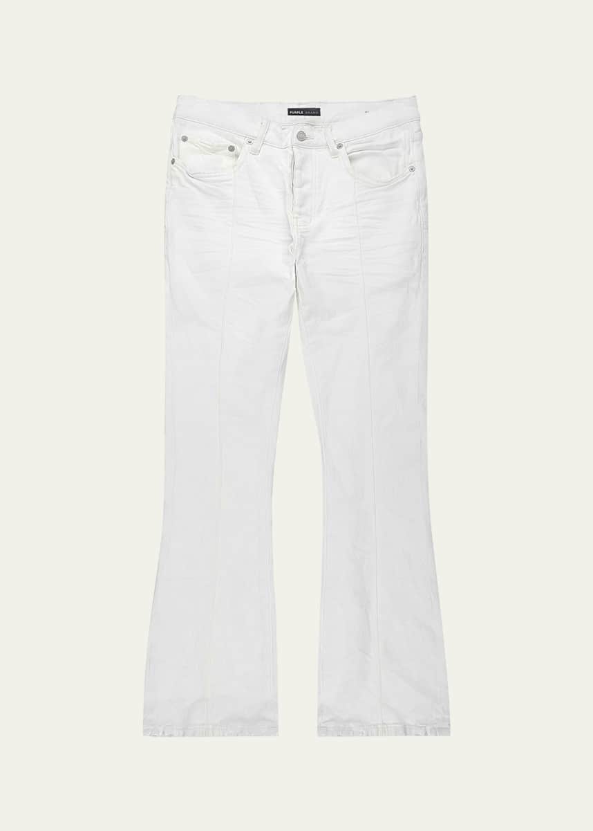 PURPLE Men's Pintuck Flare Jeans