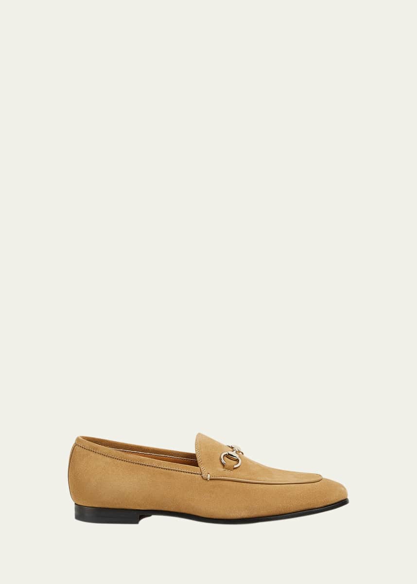 Gucci Jordaan Horsebit Suede Loafers