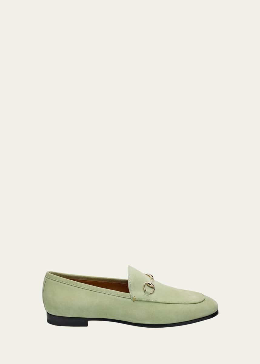 Gucci Jordaan Horsebit Suede Loafers