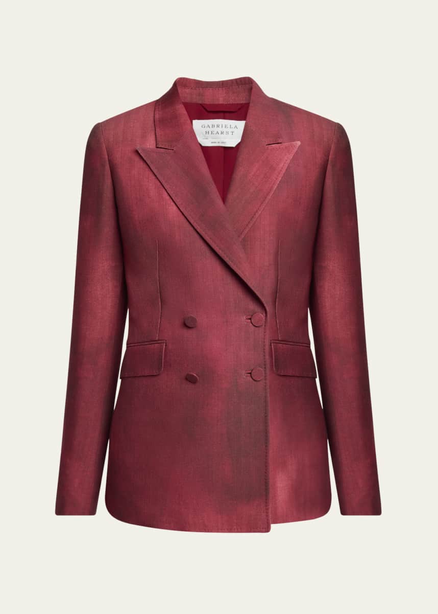 Gabriela Hearst Angela Double-Breasted Wool Blazer