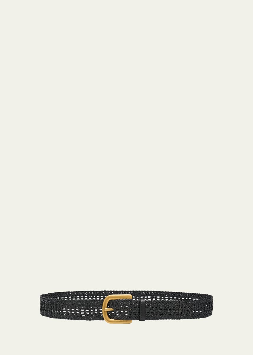 Gabriela Hearst Sam Woven Leather Belt