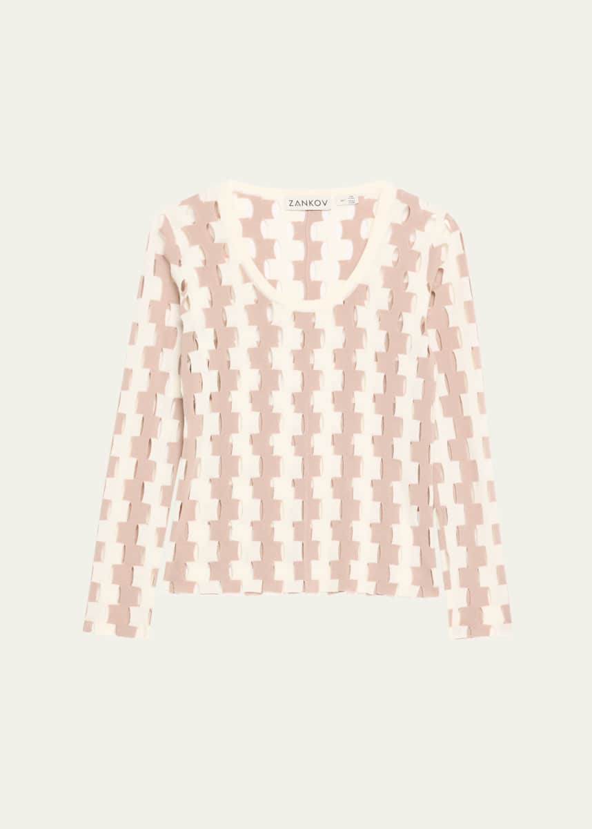 ZANKOV Rita Abstract Merino Wool Top