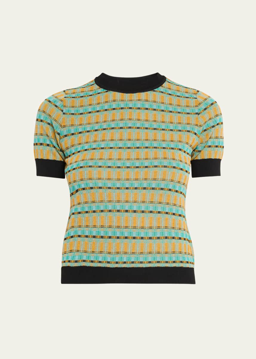 ZANKOV Leo Abstract Short Sleeve Sweater