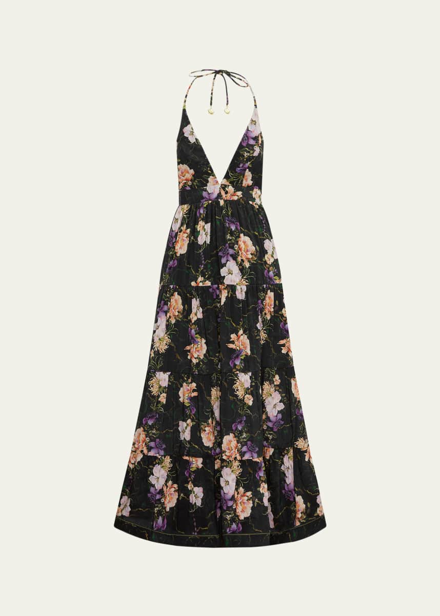 Aqua Blu Australia Jancinta Tiered Maxi Dress