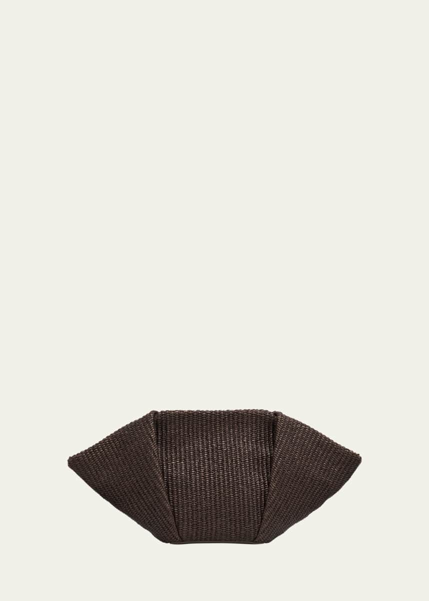 Brunello Cucinelli Fan Raffia Clutch Bag