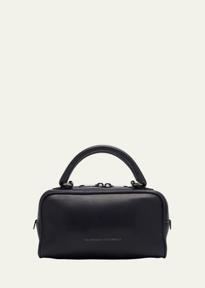 Brunello Cucinelli Medium Glossy Napa Boston Top-Handle Bag