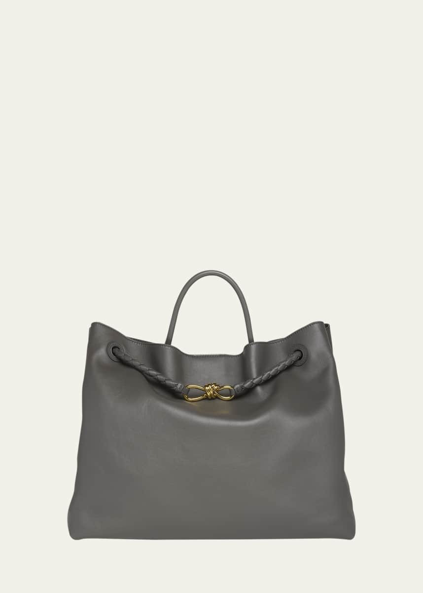 Bottega Veneta Large Andiamo Leather Top-Handle Bag