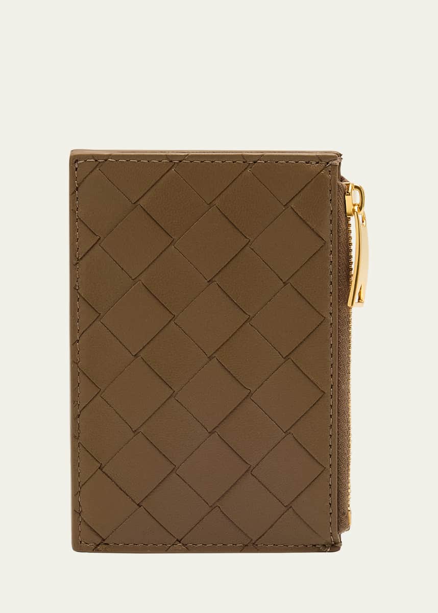 Bottega Veneta Zip Leather Card Case - Bergdorf Goodman